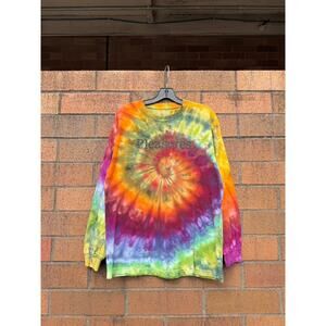 Pleasures Equality Hand Dyed 1/1 Vintage Long Sleeve Tie Dye Skeleton Tee Shirt